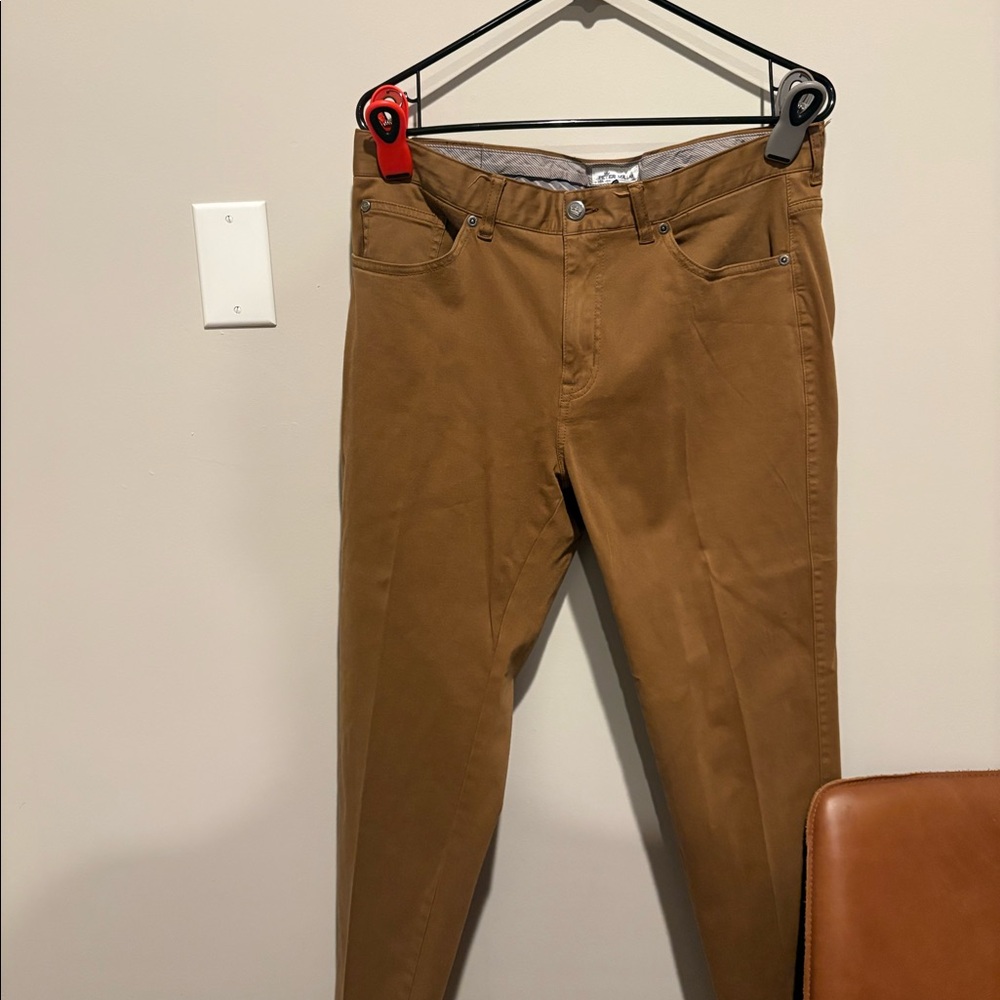 Peter Millar Men's Chinos in Tan Brown